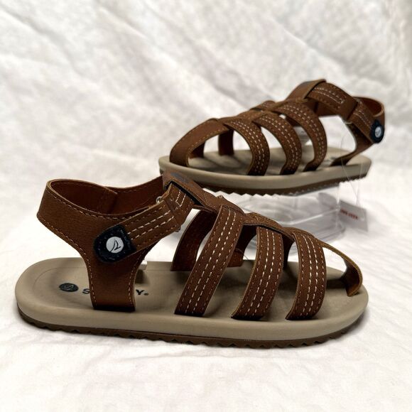 Sperry Fisherman Top Sider Toddler Sandals Brown Size 10M Kids Shoes NWOT - Picture 1 of 10
